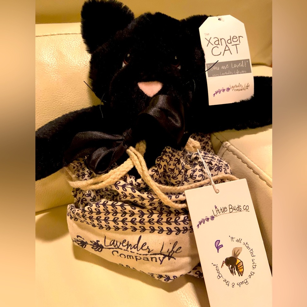 Lavender Life Company Xander Cat Plush Therapy Microwaveable Warmie NWT